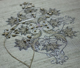 Broderie d’ornement pour l’ameublement