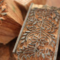 Block Print indien, tampon en bois sculpté pour impression textile